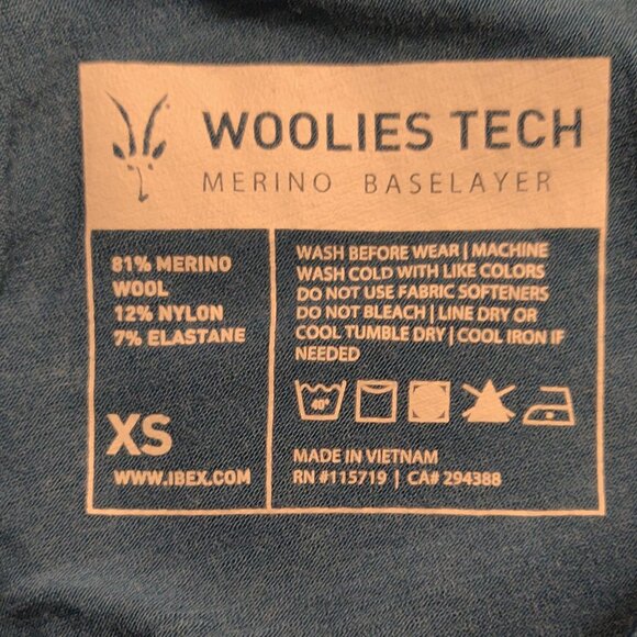 ibex Women's Woolies Tech Merino Base Layer Bottoms Deep Ocean XS - Picture 6 of 6